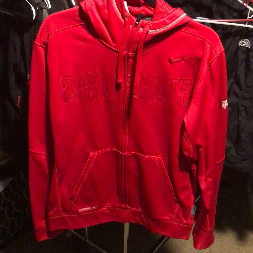 Nike dri-fit zip up hoody sweatshirt Ohio State